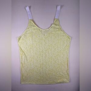 Victoria's Secret Yellow Burnout Jersey Tank Top Womens Large